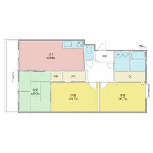プリミエール岩野II【3階】の間取り