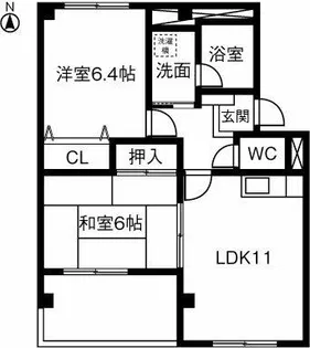 ハイネス西春【201号室】の間取り