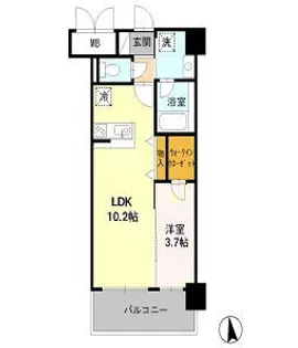 クレール則武【4階】の間取り