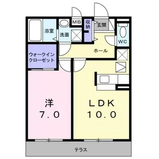 1LDKの間取り画像
