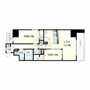 サンセール海老江【1階】の間取り
