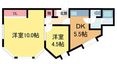 ホルム夙川【1階】の間取り