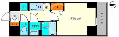プレサンス堺筋本町ディスティニー【4階】の間取り