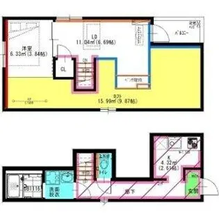 RadIAnce名城公園 S棟【2階】の間取り