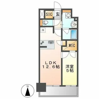 S-RESIDENCE亀島駅前blaze【5階】の間取り