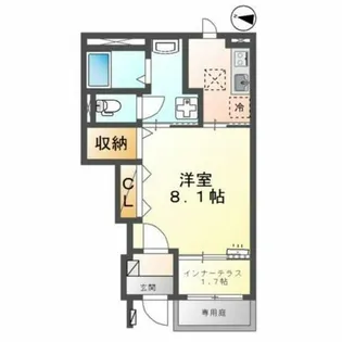セレニティ宮野和【1階】の間取り