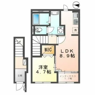セレニティ宮野和【2階】の間取り