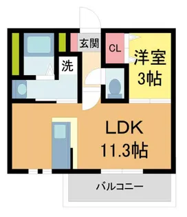 ウィステリア門戸【202号室】の間取り