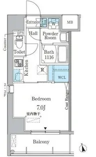 プレイズシード車道【4階】の間取り