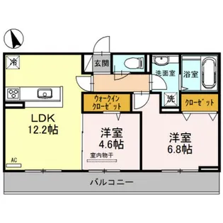 ノア・パークくさべ A棟【2階】の間取り