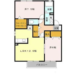 パークサイドコート【1階】の間取り