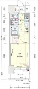 プレサンス栄ライズ【603号室】の間取り