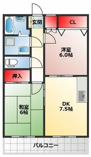 シャルム香ヶ丘【403号室】の間取り