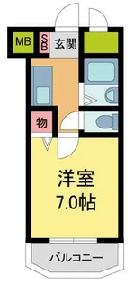 カリフォルニアドリーム【207号室】の間取り