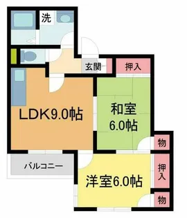 オクト甲子園口【1階】の間取り