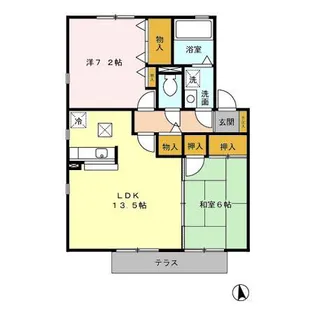 セジュール紫苑A棟【202号室】の間取り
