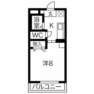 ホーメスト鳥羽見【303号室】の間取り