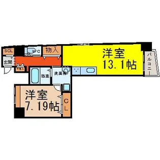 Napartment(Nアパートメント)【6階】の間取り