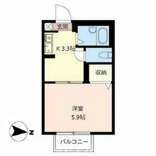 加東市上中(フレンドリー 上中)【206号室】の間取り