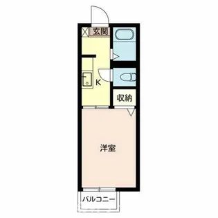 加東市社(ハイツフラリッシュⅡ)【208号室】の間取り