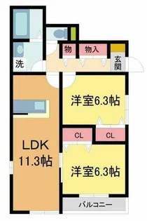 MAISON DE HIRO2【1階】の間取り