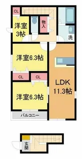 MAISON DE HIRO2【2階】の間取り