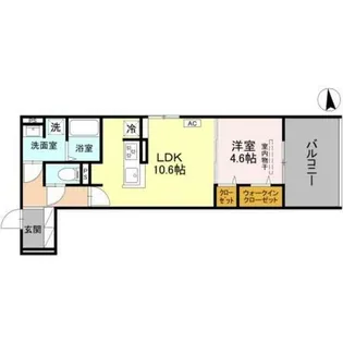 D-ROOM 丹波橋【1階】の間取り