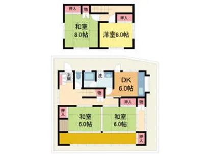 兵庫県宝塚市清荒神2丁目【一戸建】の間取り
