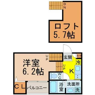 コスタブラン川名【2階】の間取り