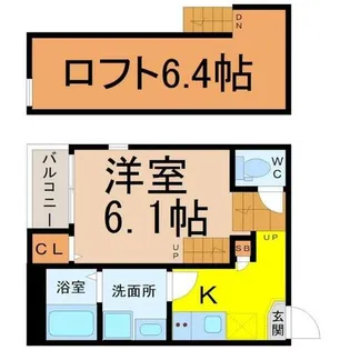 アンジュ ド ボヌール【102号室】の間取り