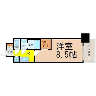 プレサンスジェネ鶴舞【4階】の間取り