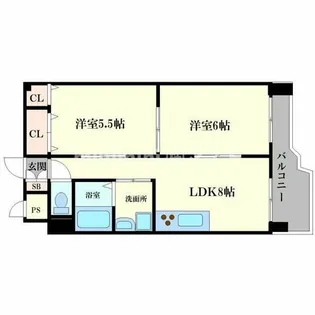 シャトー・ファミリー【302号室】の間取り