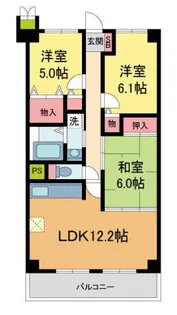 カデット真趣園 宝塚【7階】の間取り