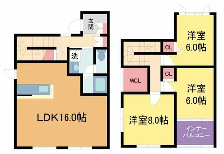 兵庫県西宮市甲陽園東山町【テラスハウス】の間取り