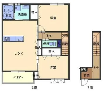 アマルフィY【2階】の間取り