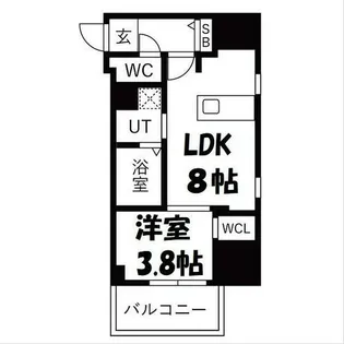 ザ・レジデンスパーク栄【6階】の間取り