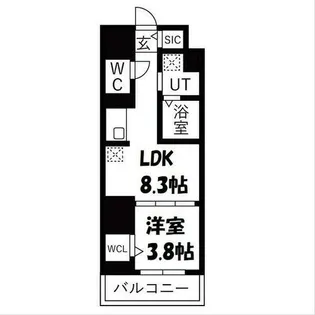ザ・レジデンスパーク栄【4階】の間取り