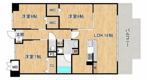コンフォート優【1階】の間取り