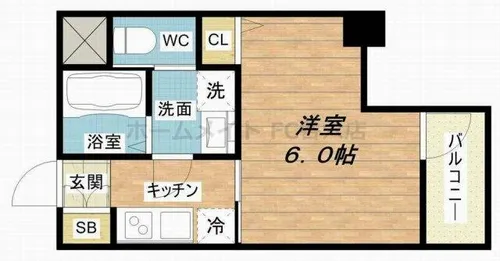 プレサンス谷町キャトル【5階】の間取り