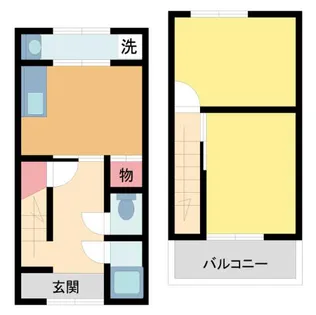兵庫県宝塚市安倉西4丁目【テラスハウス】の間取り
