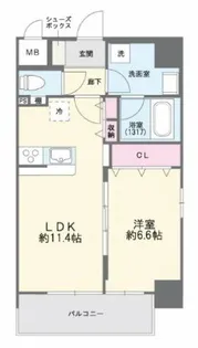Fuku島之内【11階】の間取り