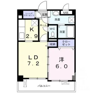 クレメント五位堂【3階】の間取り