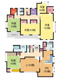 兵庫県西宮市東山台3丁目【一戸建】の間取り