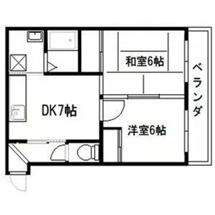 モンリベルテ野中【2階】の間取り