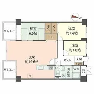 マインズ・コム神崎川【9階】の間取り