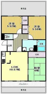 玉手山サンハイツ【1階】の間取り