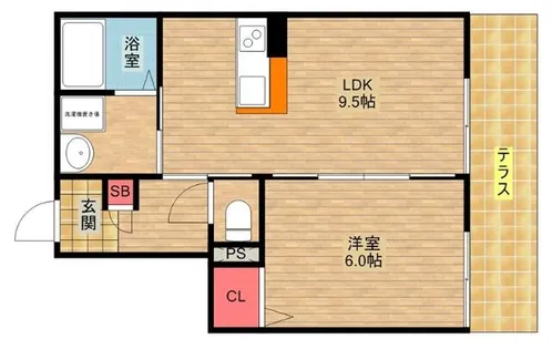 グランメール【1階】の間取り