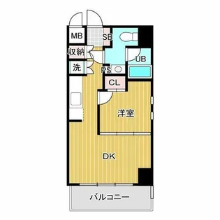 ゼニスレジデンス難波南【4階】の間取り
