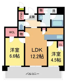 ジオタワー宝塚グランレジスThe North【16階】の間取り
