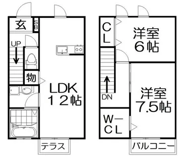 プランドールA棟【1階】の間取り